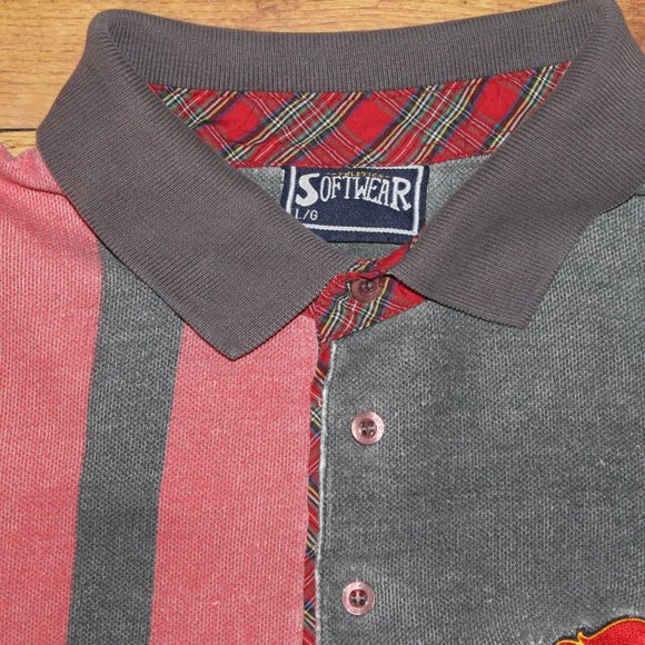 Vintage 90s Calgary Flames Polo Shirt - Picture 3 of 8